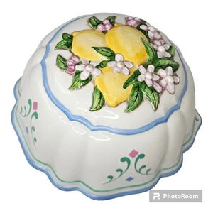 Le Cordon Bleu Franklin Mint Jello Mold LEMON DECOR Cottage WALL HANGING Ceramic